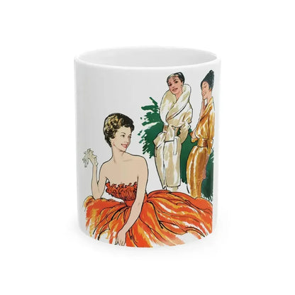 Fashion Illustration from Woman's Own magazine, 1959 (2) - White Coffee Mug 11oz - Go Mug Yourself