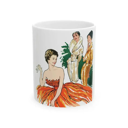 Fashion Illustration from Woman's Own magazine, 1959 (2) - White Coffee Mug 11oz - Go Mug Yourself