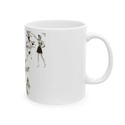 Fashion illustration, July edition of Britannia and Eve magazine, 1939 - White Coffee Mug - Go Mug Yourself