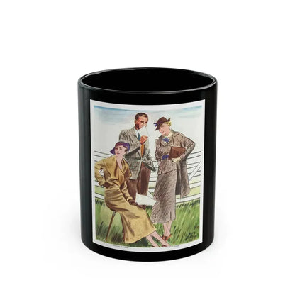 Fashion Illustration_1 - Black Coffee Mug 11oz - Go Mug Yourself