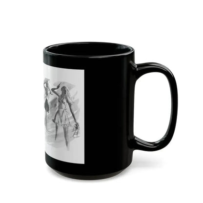 Fashion Illustrations, 1945 - Black Coffee Mug - Go Mug Yourself
