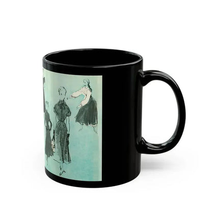 Fashion Illustrations, 1948 - Black Coffee Mug - Go Mug Yourself