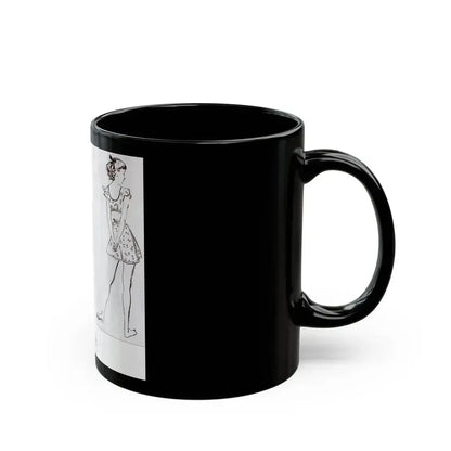 Fashion Illustrations, Junior Bazaar, 1947 - Black Coffee Mug - Go Mug Yourself