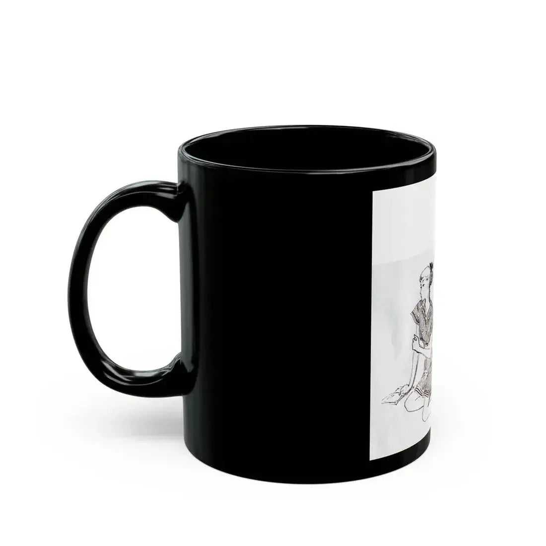 Fashion Illustrations, Junior Bazaar, 1947 - Black Coffee Mug - Go Mug Yourself