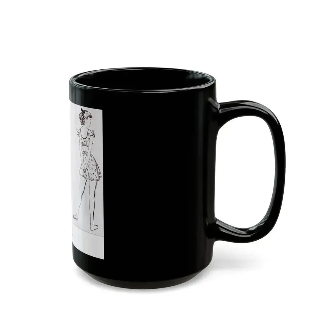 Fashion Illustrations, Junior Bazaar, 1947 - Black Coffee Mug - Go Mug Yourself