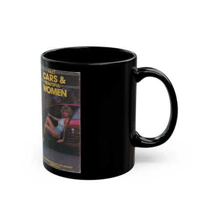 FAST CARS AND BEAUTIFUL WOMEN (VHS COVER) - Black Coffee Mug-Go Mug Yourself