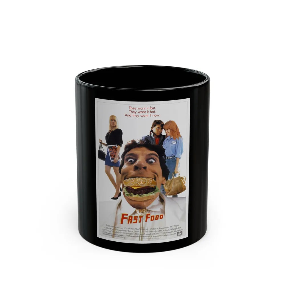 FAST FOOD 1989 Movie Poster - Black Coffee Mug-11oz-Go Mug Yourself