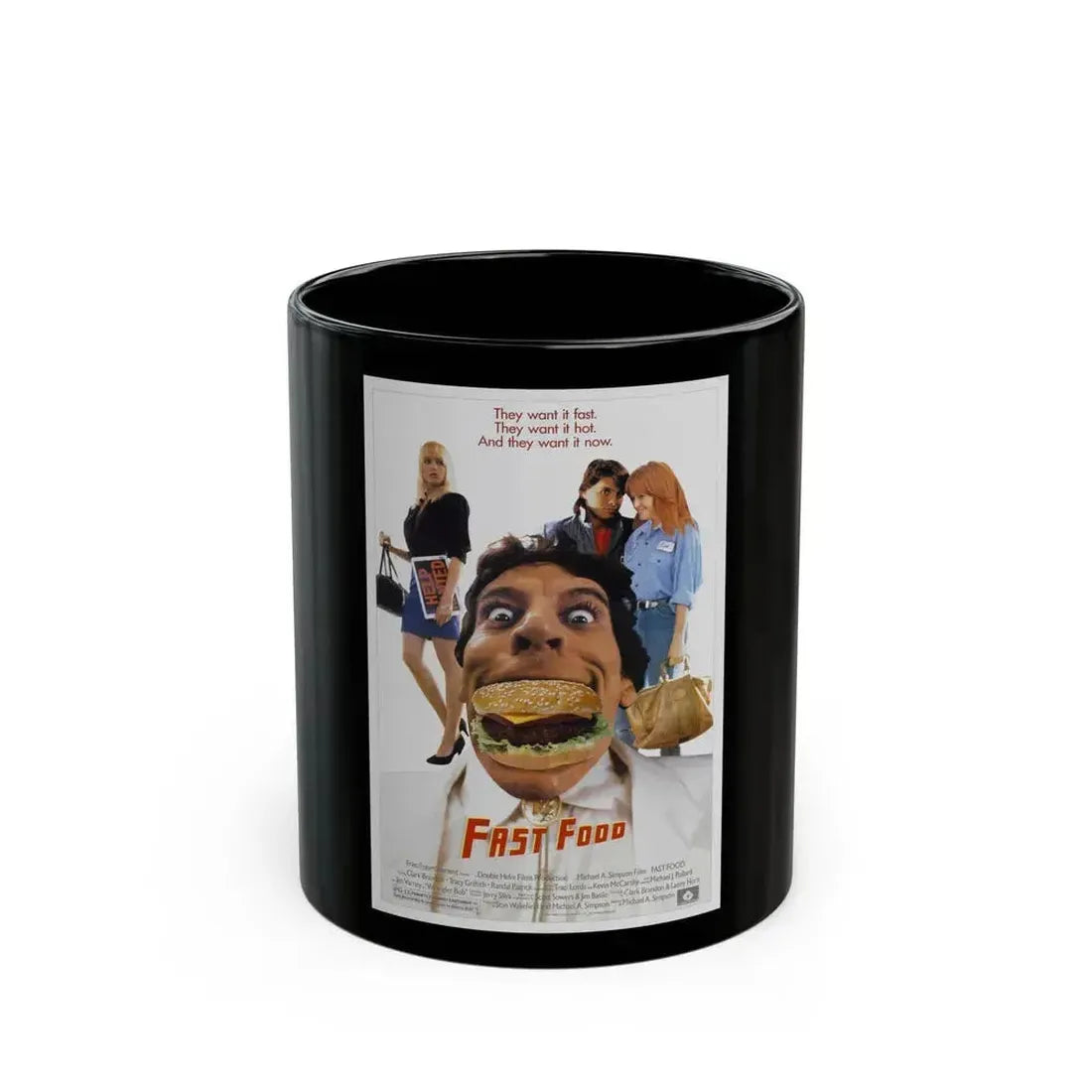 FAST FOOD 1989 Movie Poster - Black Coffee Mug 11oz - Go Mug Yourself