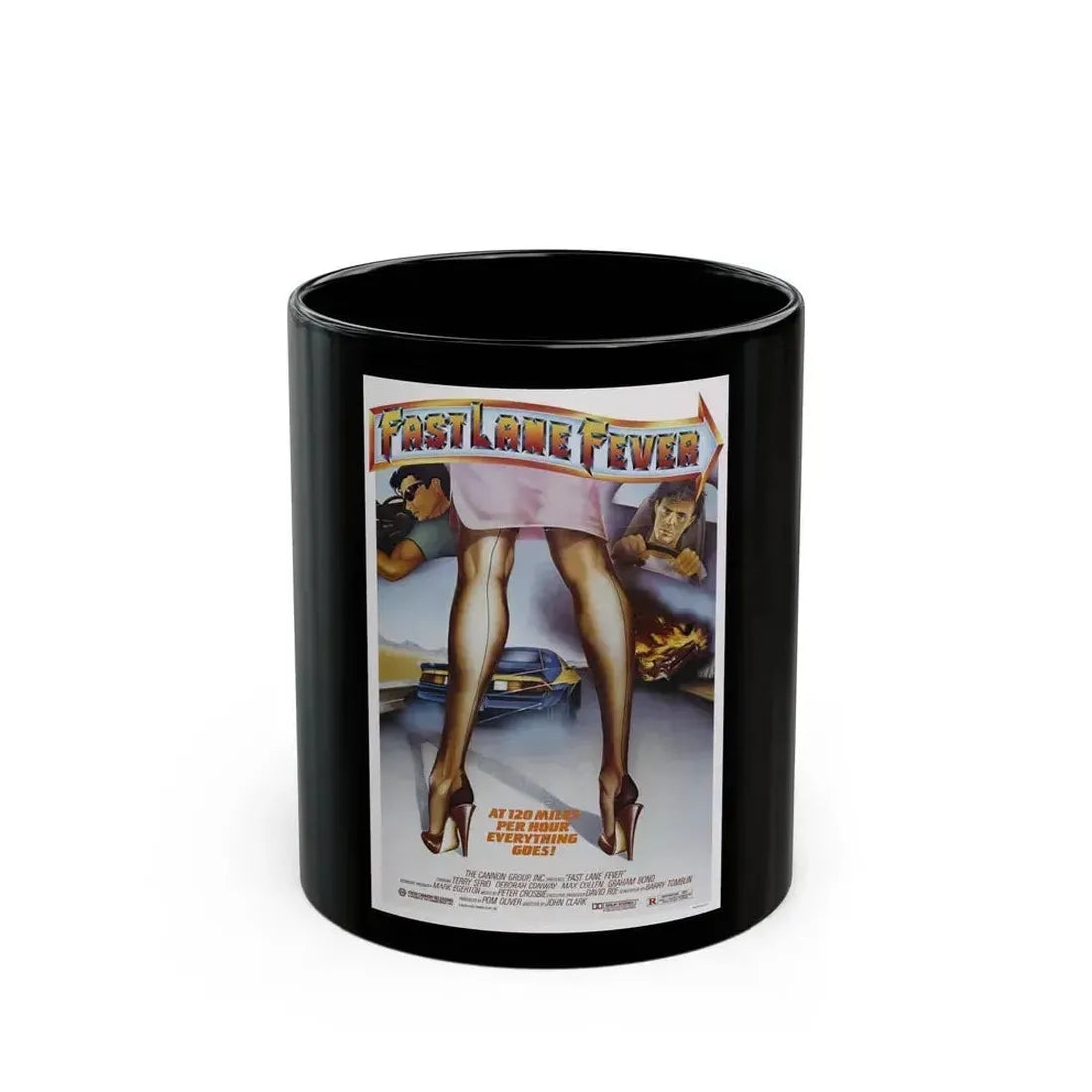 FAST LANE FEVER 1982 Movie Poster - Black Coffee Mug 11oz - Go Mug Yourself
