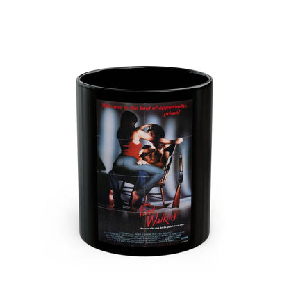 FAST WALKING 1982 Movie Poster - Black Coffee Mug-11oz-Go Mug Yourself