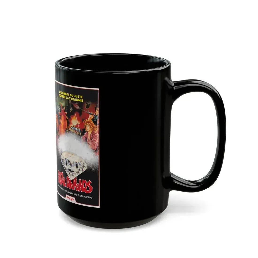 FATAL DIAMONDS (VHS COVER) - Black Coffee Mug - Go Mug Yourself