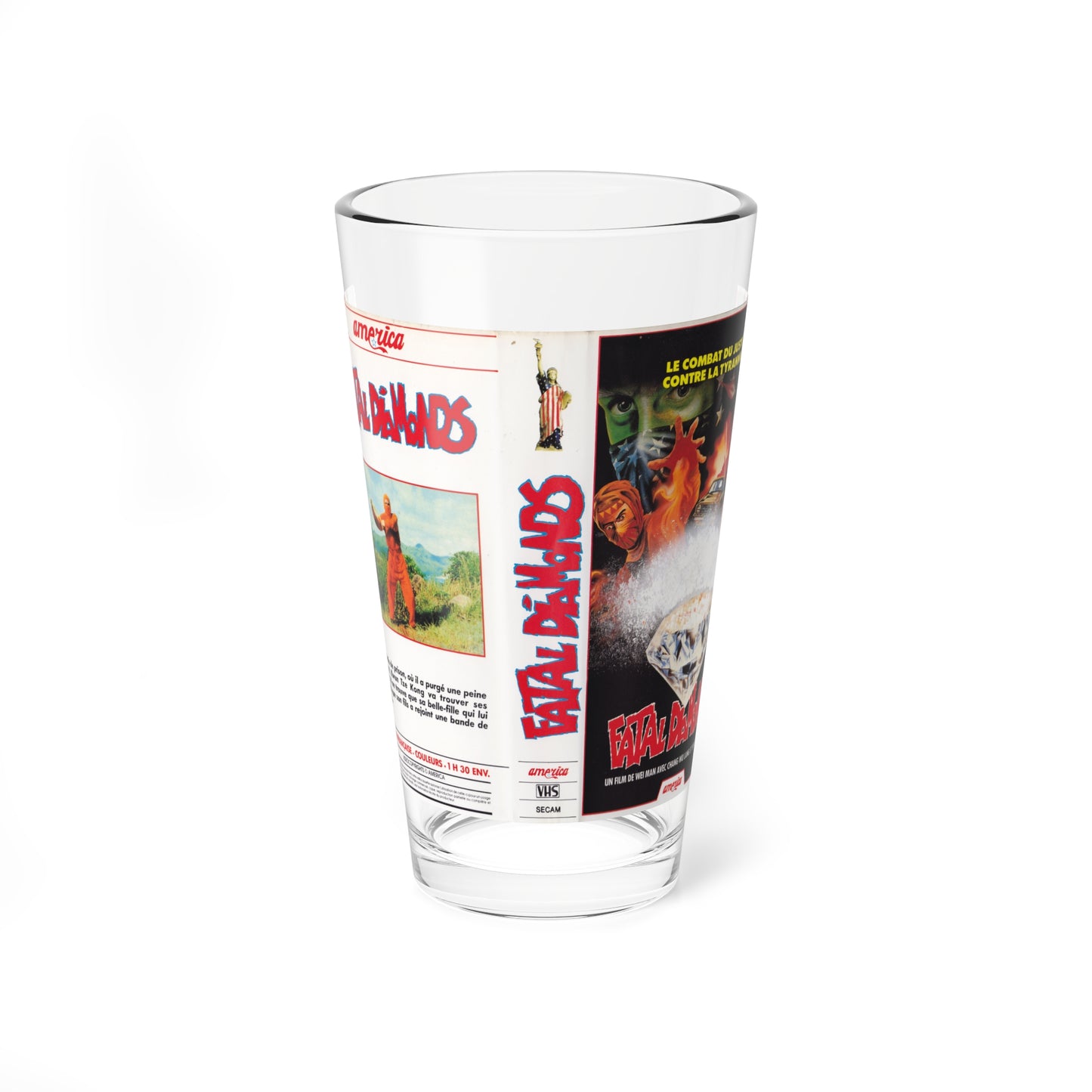 FATAL DIAMONDS (VHS COVER) Pint Glass 16oz-16oz-Go Mug Yourself