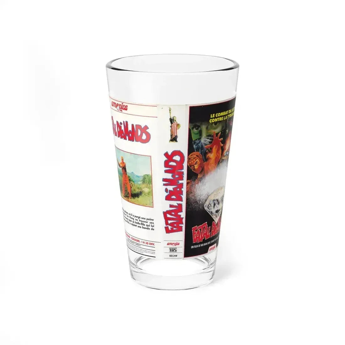 FATAL DIAMONDS (VHS COVER) Pint Glass 16oz 16oz - Go Mug Yourself