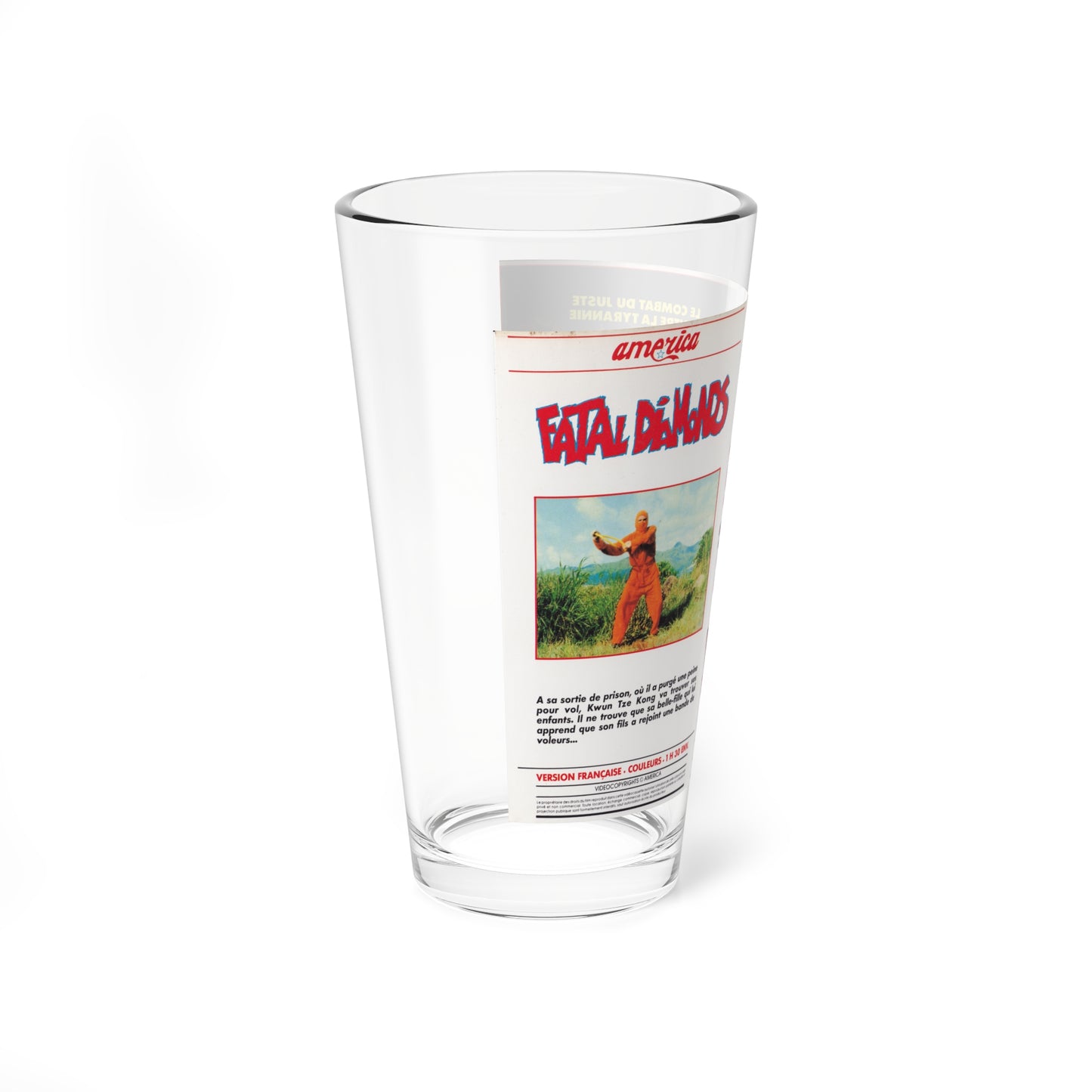 FATAL DIAMONDS (VHS COVER) Pint Glass 16oz-Go Mug Yourself