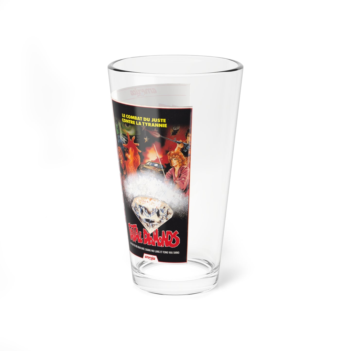 FATAL DIAMONDS (VHS COVER) Pint Glass 16oz-Go Mug Yourself