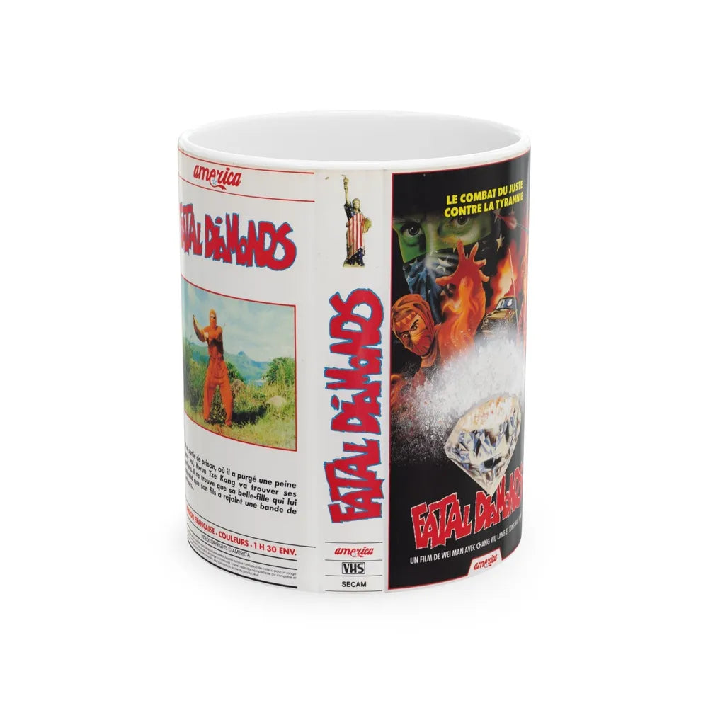 FATAL DIAMONDS (VHS COVER) - White Coffee Mug-11oz-Go Mug Yourself