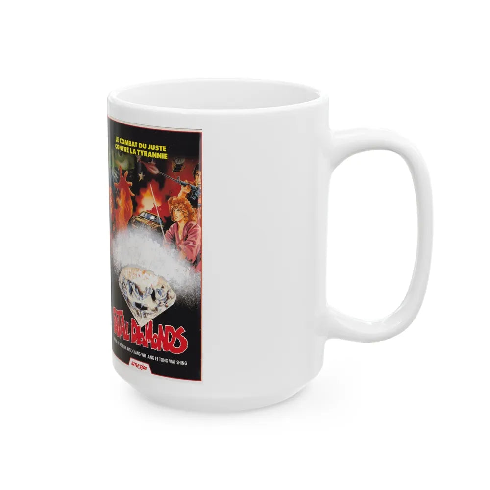 FATAL DIAMONDS (VHS COVER) - White Coffee Mug-Go Mug Yourself