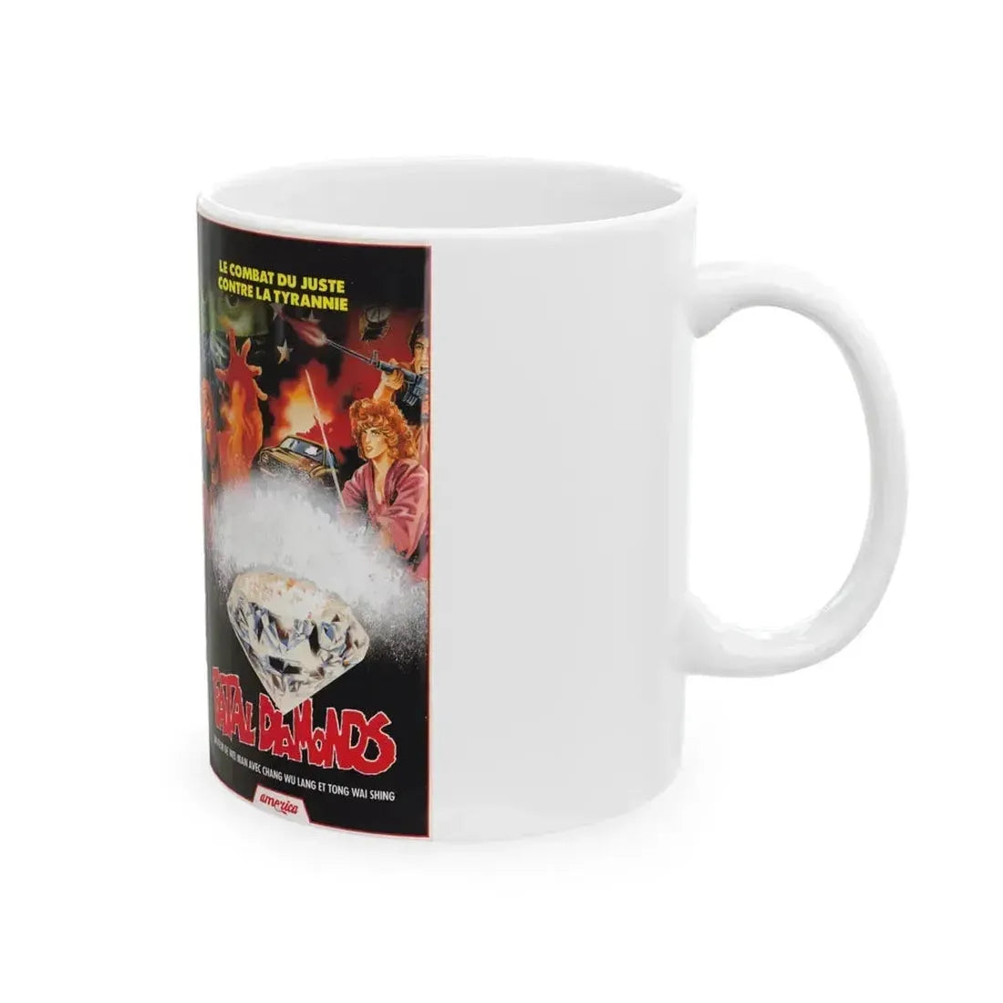FATAL DIAMONDS (VHS COVER) - White Coffee Mug - Go Mug Yourself