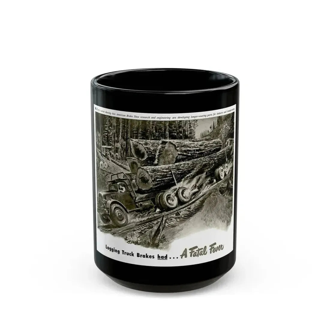 Fatal Fever advertisement, 1947 - Black Coffee Mug 15oz - Go Mug Yourself