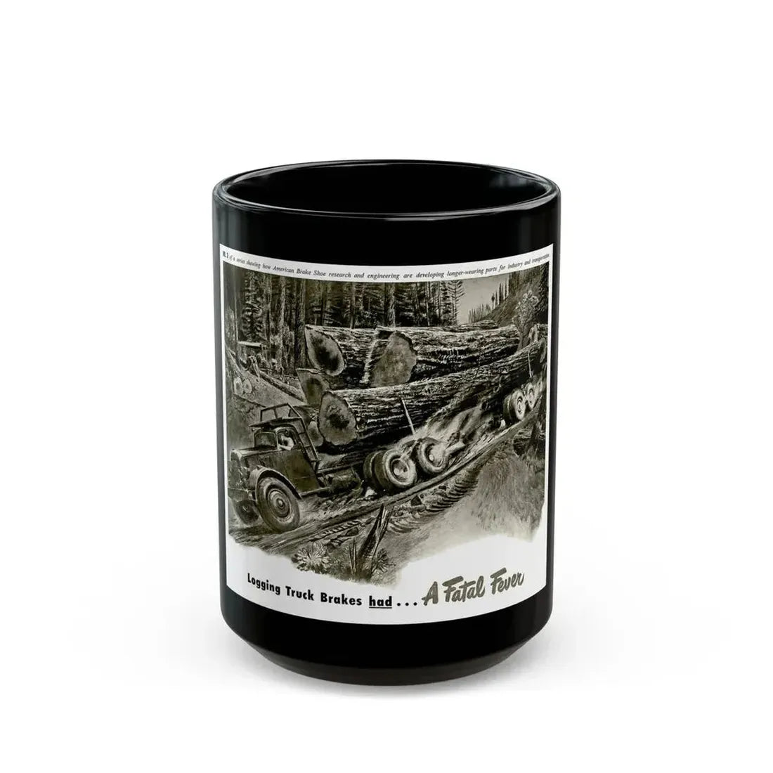 Fatal Fever advertisement, 1947 - Black Coffee Mug 15oz - Go Mug Yourself