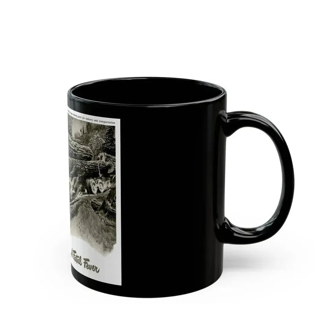 Fatal Fever advertisement, 1947 - Black Coffee Mug - Go Mug Yourself