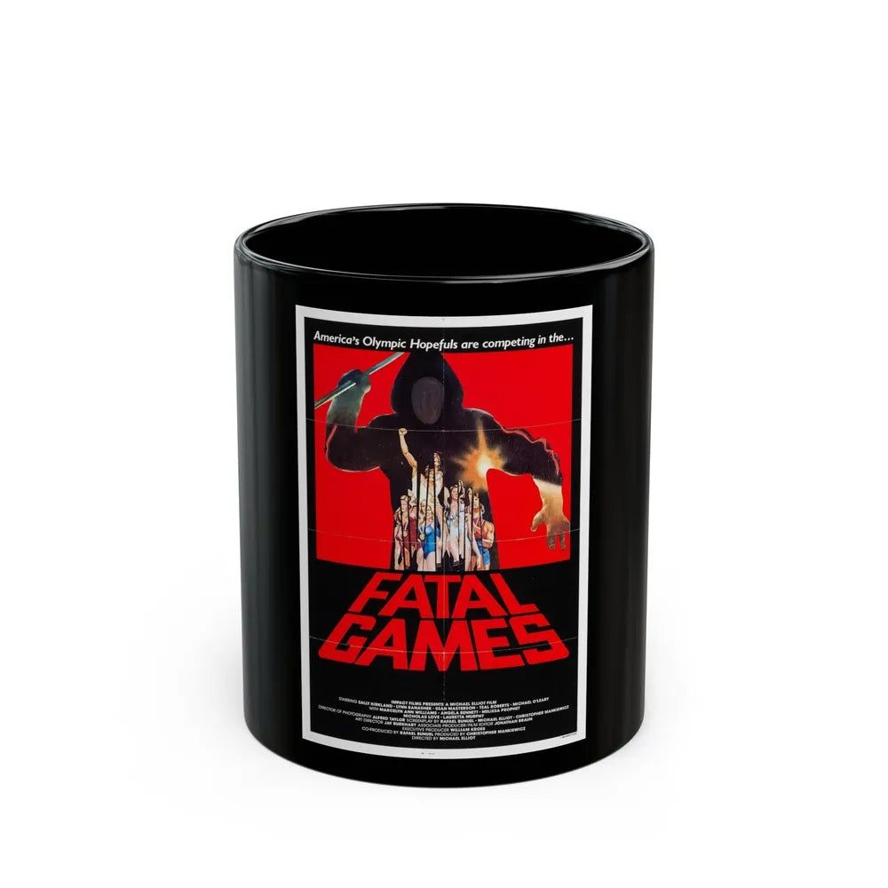 FATAL GAMES 1984 Movie Poster - Black Coffee Mug-11oz-Go Mug Yourself