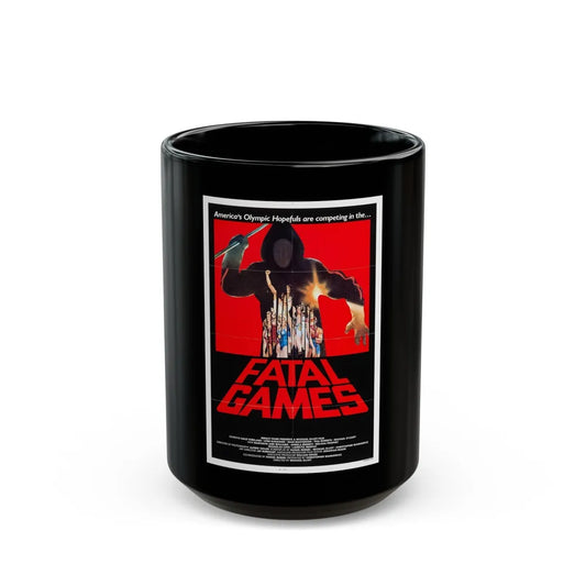 FATAL GAMES 1984 Movie Poster - Black Coffee Mug-15oz-Go Mug Yourself