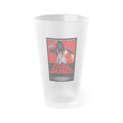 FATAL GAMES 1984 Movie Poster - Frosted Pint Glass 16oz 16oz Frosted - Go Mug Yourself