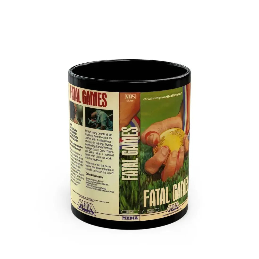 FATAL GAMES MEDIA (VHS COVER) - Black Coffee Mug 11oz - Go Mug Yourself