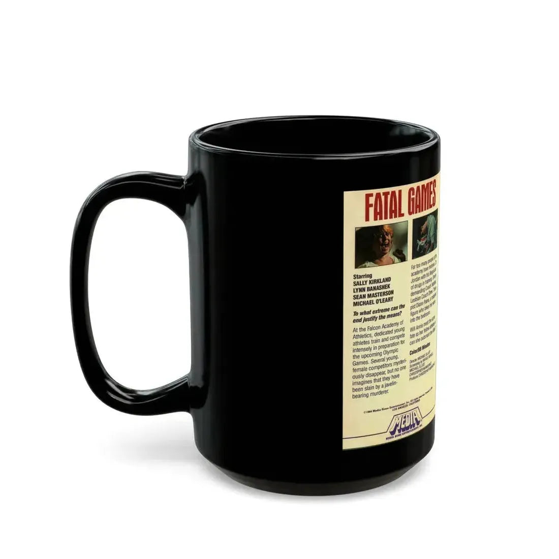 FATAL GAMES MEDIA (VHS COVER) - Black Coffee Mug - Go Mug Yourself