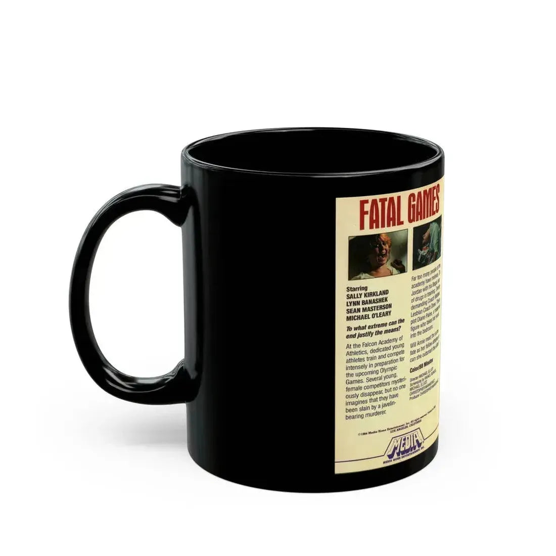 FATAL GAMES MEDIA (VHS COVER) - Black Coffee Mug - Go Mug Yourself