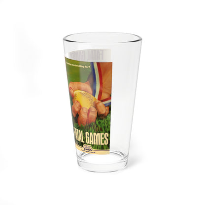 FATAL GAMES MEDIA (VHS COVER) Pint Glass 16oz-Go Mug Yourself