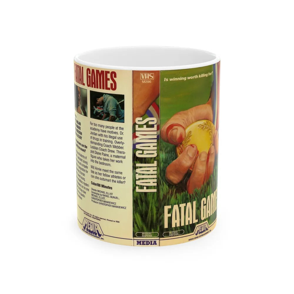 FATAL GAMES MEDIA (VHS COVER) - White Coffee Mug-11oz-Go Mug Yourself