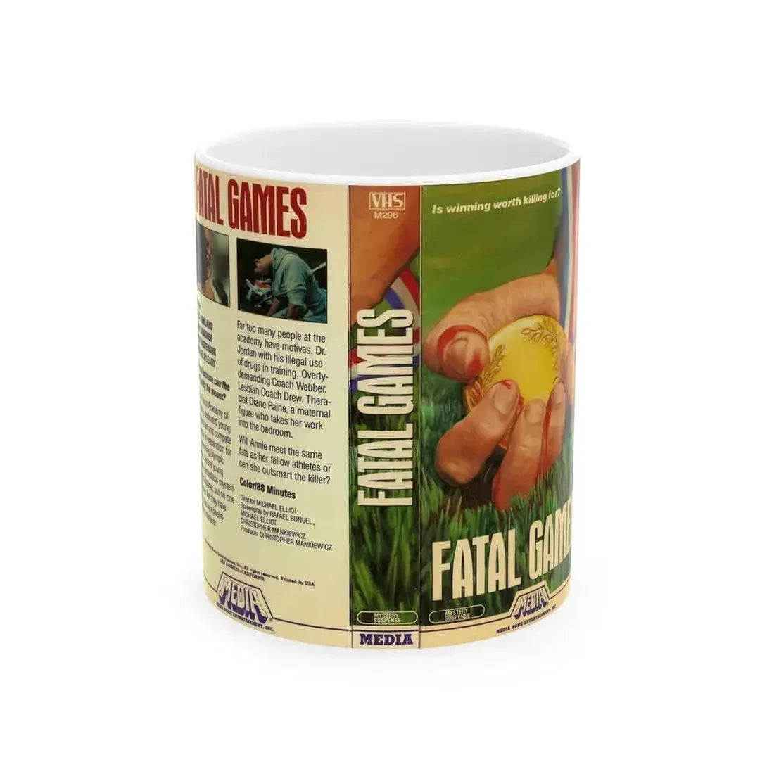 FATAL GAMES MEDIA (VHS COVER) - White Coffee Mug 11oz - Go Mug Yourself