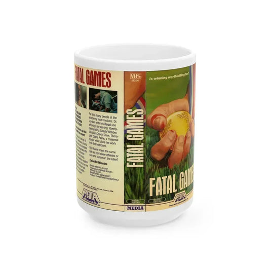 FATAL GAMES MEDIA (VHS COVER) - White Coffee Mug 15oz - Go Mug Yourself