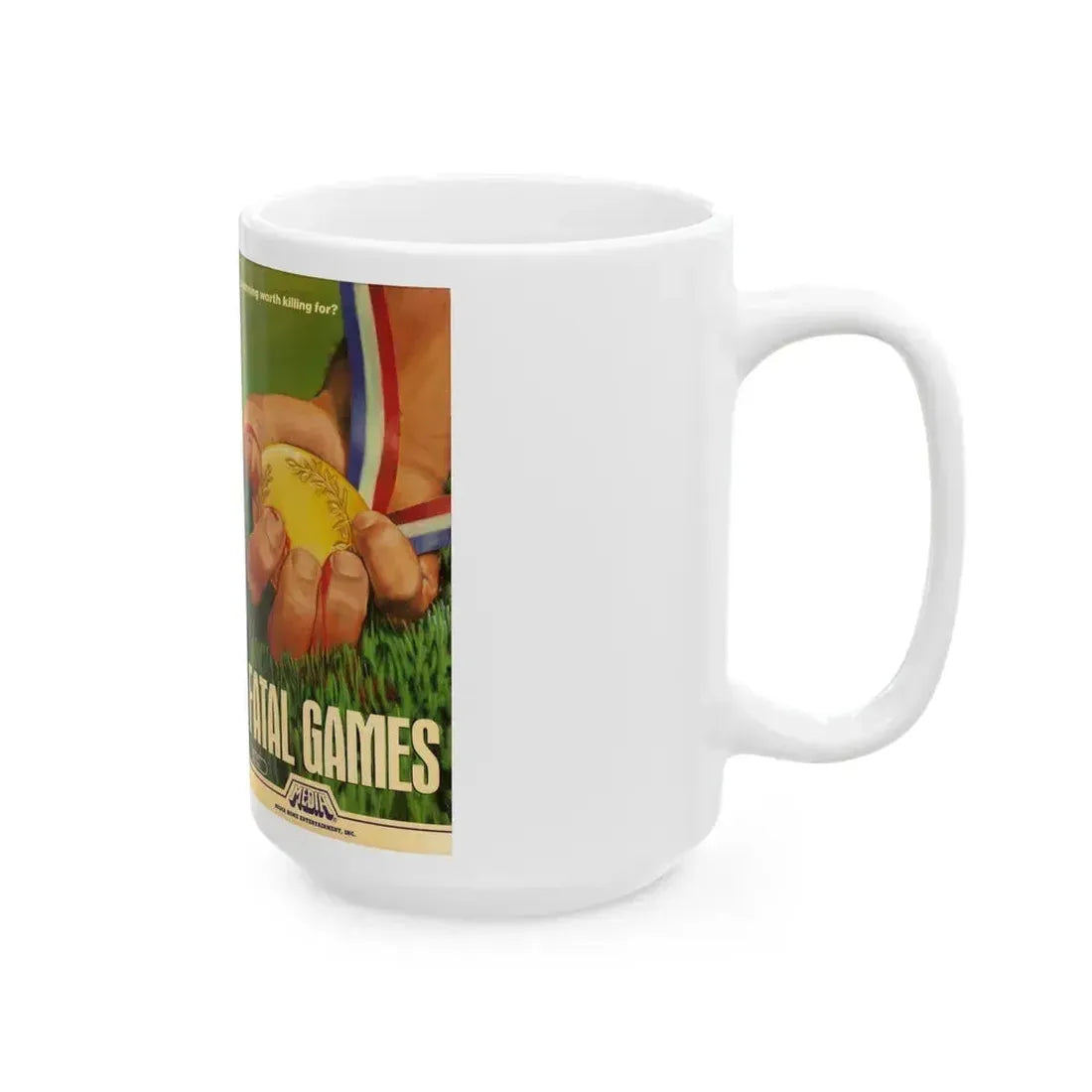 FATAL GAMES MEDIA (VHS COVER) - White Coffee Mug - Go Mug Yourself