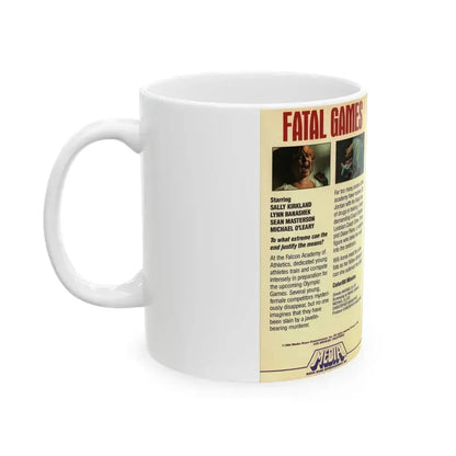 FATAL GAMES MEDIA (VHS COVER) - White Coffee Mug - Go Mug Yourself