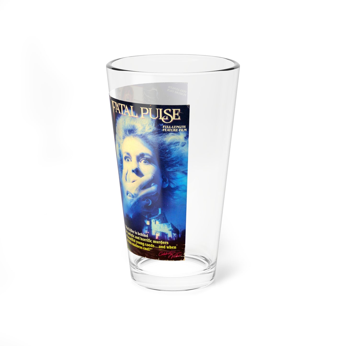 FATAL PULSE (VHS COVER) Pint Glass 16oz-Go Mug Yourself