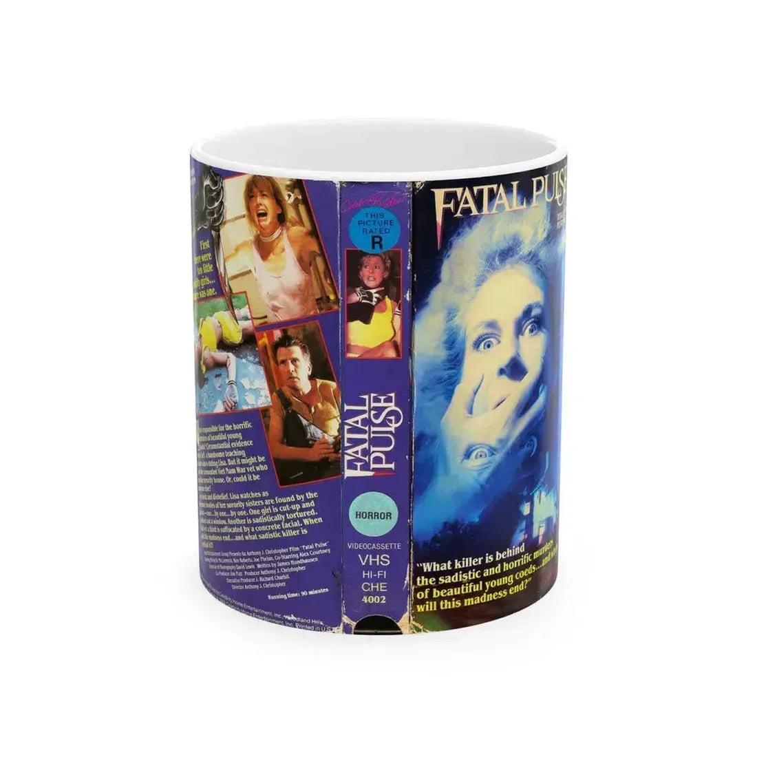 FATAL PULSE (VHS COVER) - White Coffee Mug 11oz - Go Mug Yourself