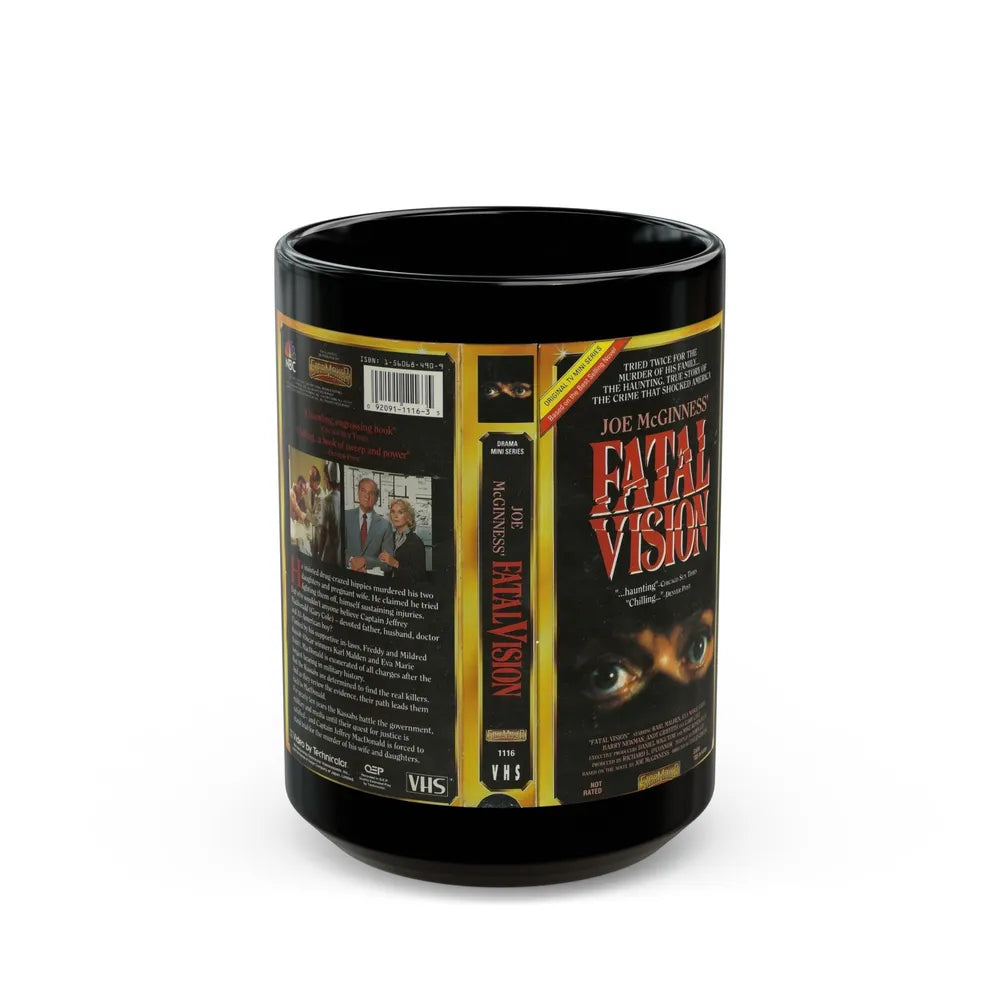 FATAL VISION (VHS COVER) - Black Coffee Mug-15oz-Go Mug Yourself