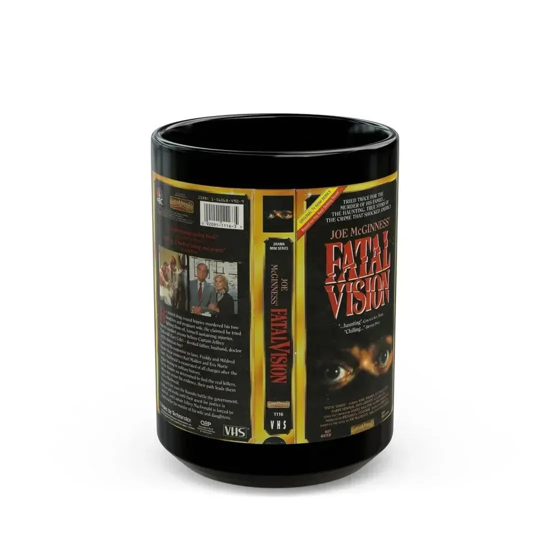 FATAL VISION (VHS COVER) - Black Coffee Mug 15oz - Go Mug Yourself