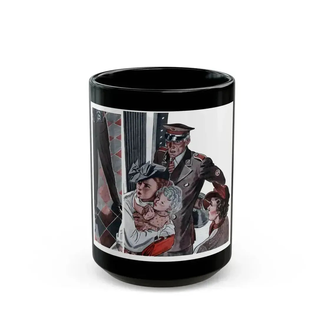 Fate in Her Hands (2), The American Magazine, April 1936 - Black Coffee Mug 15oz - Go Mug Yourself