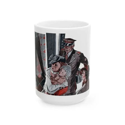 Fate in Her Hands (2), The American Magazine, April 1936 - White Coffee Mug 15oz - Go Mug Yourself