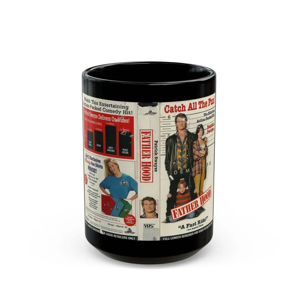 FATHER HOOD FULL LENGTH SCREENER FOR VIDEO RETAILERS ONLY (VHS COVER) - Black Coffee Mug-15oz-Go Mug Yourself