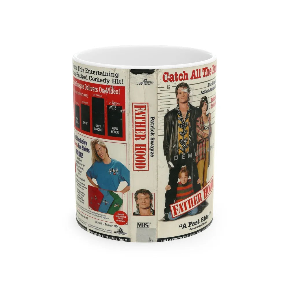 FATHER HOOD FULL LENGTH SCREENER FOR VIDEO RETAILERS ONLY (VHS COVER) - White Coffee Mug-11oz-Go Mug Yourself