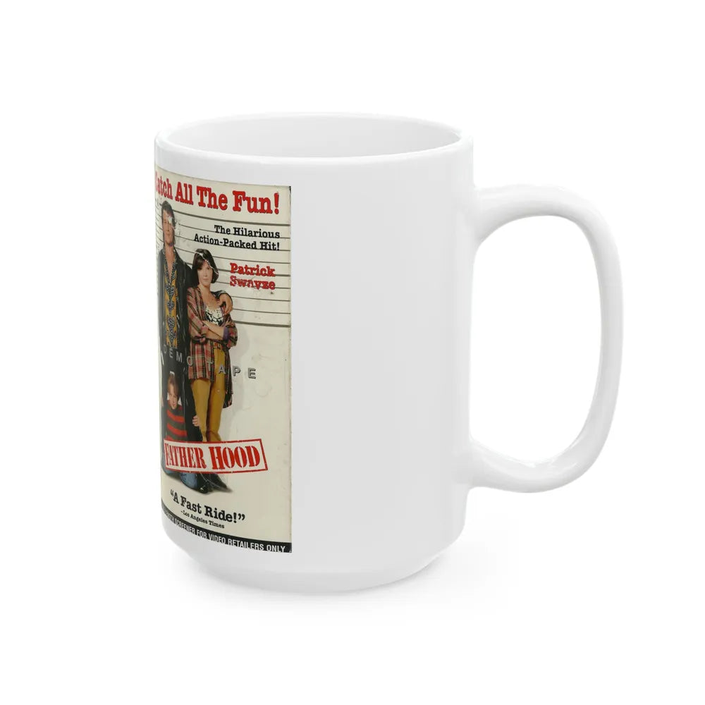 FATHER HOOD FULL LENGTH SCREENER FOR VIDEO RETAILERS ONLY (VHS COVER) - White Coffee Mug-Go Mug Yourself