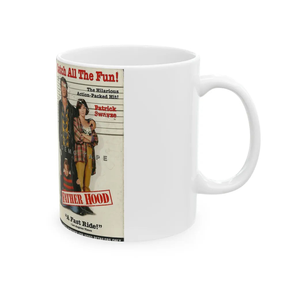 FATHER HOOD FULL LENGTH SCREENER FOR VIDEO RETAILERS ONLY (VHS COVER) - White Coffee Mug-Go Mug Yourself