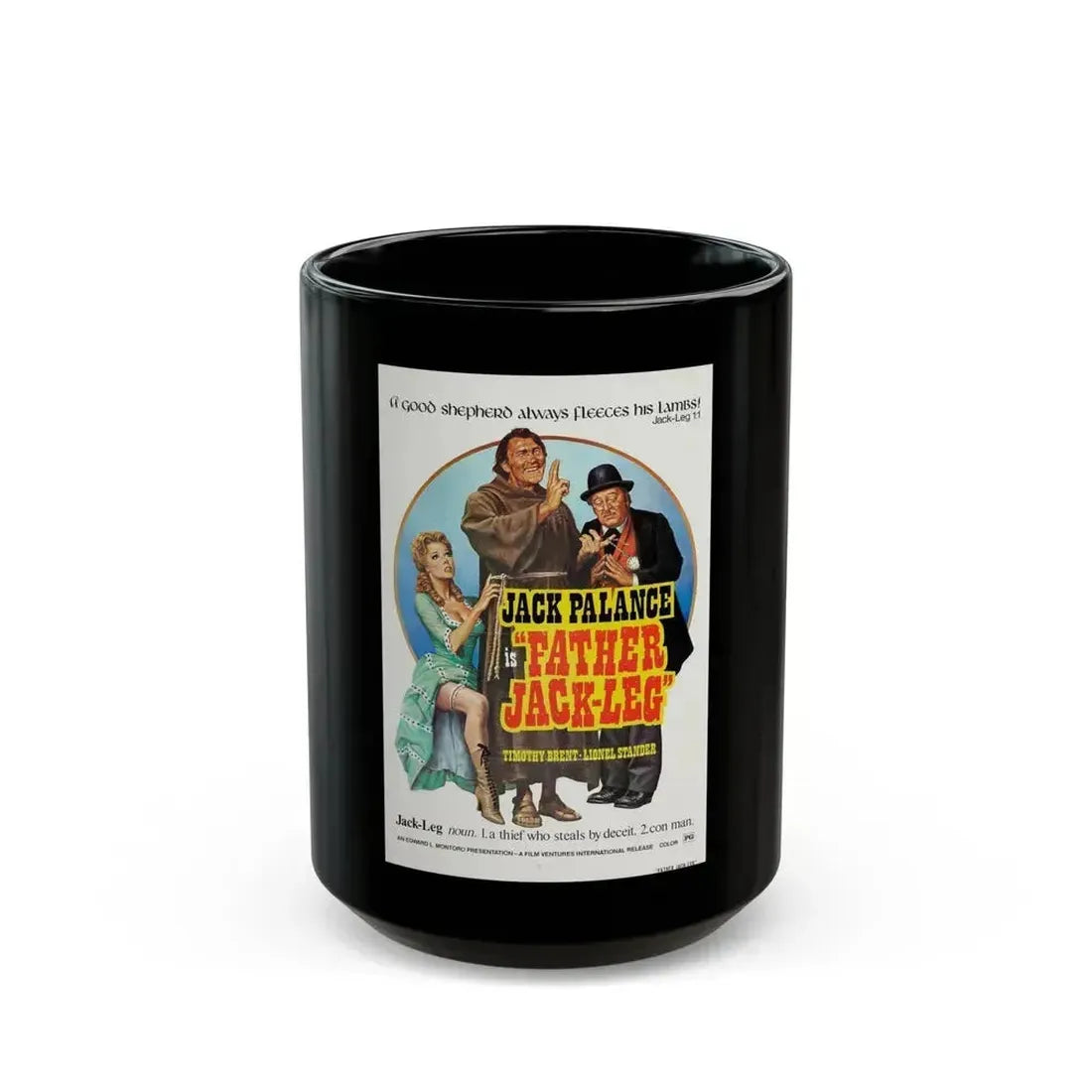 FATHER JACK-LEG 1972 Movie Poster - Black Coffee Mug 15oz - Go Mug Yourself