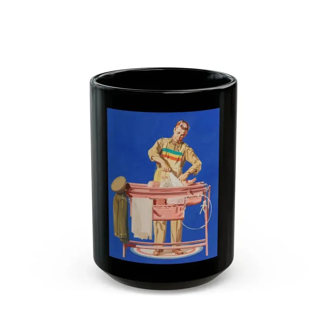 Fatherhood, advertisement - Black Coffee Mug 15oz - Go Mug Yourself