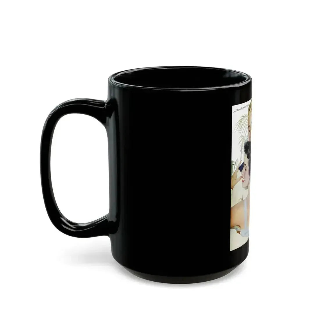 Fathers Can't Win, Ladies' Home Journal, May 1956 - Black Coffee Mug - Go Mug Yourself